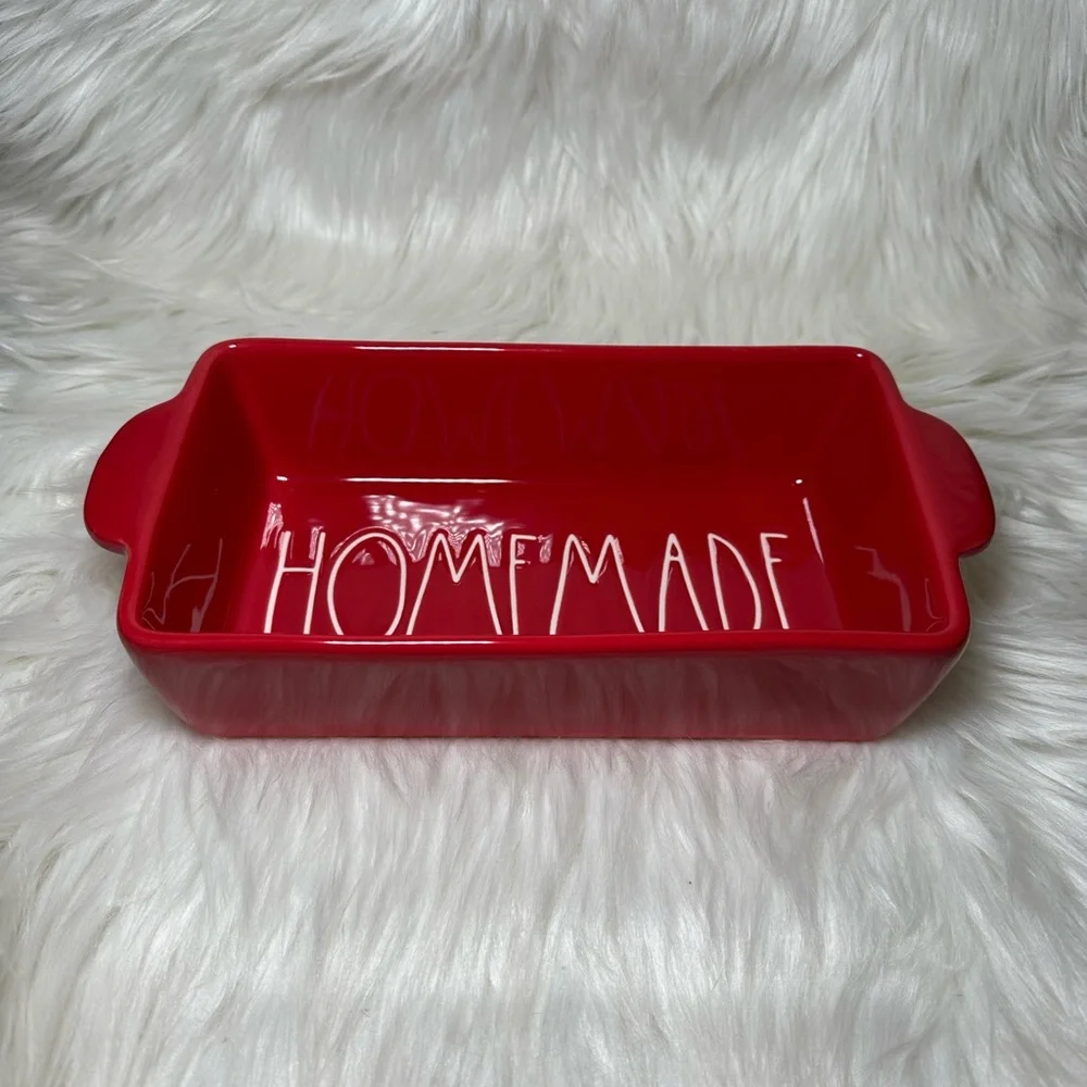 Rae Dunn Homemade Red Bread Pan Baking Dish